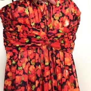 Floral ombré sweetheart gown